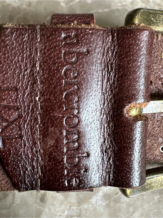 Abercrombie & Fitch Women\'s 100% Leather Floral Embossed Belt Size L Y2K 90s VTG main image 11